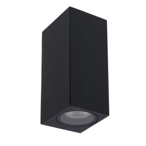 Lucide Zaro - Außenwandleuchte - 7,8 x 6,8 x 16 cm - IP44 - schwarz