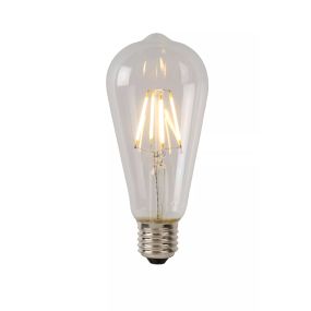 Lucide LED Klasse B Glühlampe - Ø 6,4 x 14,6 cm - E27 - 7W dimmbar - 2700K - transparent