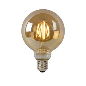 Lucide LED-Glühbirne - Ø 9,5 x 12,5 cm - E27 - 5W dimmbar - 2700K - amber