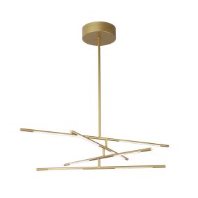 Nova Luce Raccio - Pendelleuchte - 84 x 80 x 81 cm - 40W dimmbare LED inkl - Goldmessing