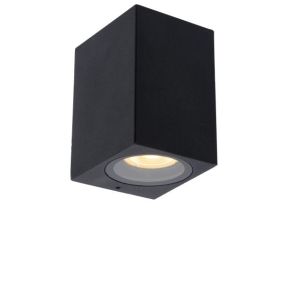 Lucide Zaro - Außenwandleuchte - 7,8 x 6,8 x 10 cm - IP44 - schwarz