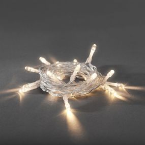 Konstsmide - batteriebetriebene LED-Lichterkette - 735 cm - 50 x 0,06W inkl - warmweiße Lichtfarbe - transparent
