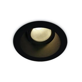 ONE Light COB Dark Light - Einbaustrahler - Ø 95 mm, Ø 80 mm Einbaumaß - inkl. 7W LED - schwarz