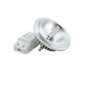 Artdelight Led-Strahler inkl. Treiber - Ø 11,1 x 7 cm - Abstrahlwinkel von 35° - G53 - AR111 - 15W dimmbar bis warm - 3000K bis 2200K - grau
