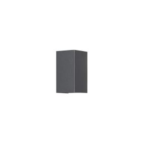 Konstsmide Cremona High Power - Außenwandleuchte mit 2 einstellbaren Lichtstrahlen - 9,5 x 11,5 x 17 cm - 9W LED inklusive - IP54 - anthrazit