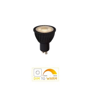 Leuchtenkönig LED-Strahler - dimmen bis warm - Ø 5 x 5,5 cm - GU10 - 5W dimmbar - 3000K bis 2200K - schwarz