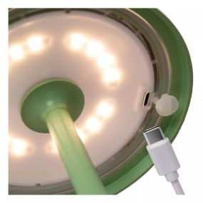 Lucide Joy - wiederaufladbare Tischleuchte - Ø 12 x 32 cm - 1.5W dimmbare LED inkl - IP54 - grün