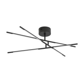 Nova Luce Raccio - Deckenleuchte - 84 x 77 x 25,5 cm - 30W dimmbare LED inkl. - schwarz