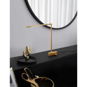 Nova Luce Raccio - Tischleuchte - 36,5 x 12 x 40 cm - 6,8W LED inkl. - Goldmessing