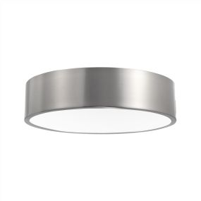 Nova Luce Finezza - Deckenleuchte - Ø 45 x 11 cm - Nickel satiniert und weiß matt