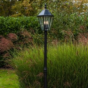 Lutec London - Solar Gartenpfosten - 31 x 31 x 227 cm - 3 x 2W LED inkl. - IP44 - schwarz