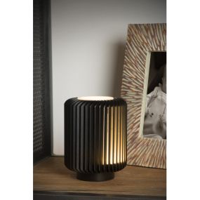 Lucide Turbin - Tischleuchte - Ø 10,6 x 13,7 cm - 5W LED inkl. - schwarz