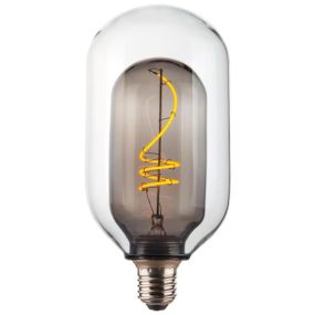 Nordlux Deco - Ø 9,5 x 19,8 cm - E27 - 4,1W dimmbar - 1800K - geräuchert und transparent