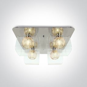 ONE Light Cube Range - Aufbaustrahler 4L - 40 x 40 x 17,5 cm - Chrom