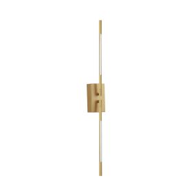 Nova Luce Raccio - Wandleuchte - 12 x 6 x 74 cm - 9,2W LED inkl. - Goldmessing