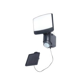 Lutec Sunshine - Solarstrahler mit Sensor - 18 x 24 cm - 7,5W LED inkl. - IP44 - dunkelgrau