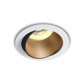 ONE Light Chill Out - Einbaustrahler - Ø 79 mm, Ø 72 mm Einbaugröße - weiß und Messing