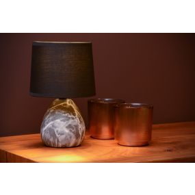 Lucide Marmo - Tischleuchte - Ø 16 x 25,5 cm - schwarz