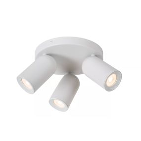 Lucide Punch - Aufbaustrahler - Ø 21 x 9,5 cm - weiß