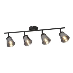 Searchlight Mega - Aufbaustrahler 4L - 83 x 24 x 14 cm - schwarz und Rauchglas