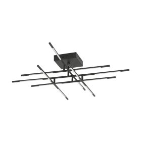 Nova Luce Raccio - Deckenleuchte - 94,5 x 94,5 x 21 cm - 48W dimmbare LED inkl. - schwarz