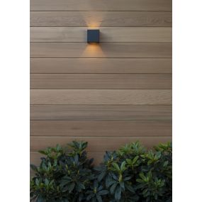 Lucide Axi - Wandleuchte mit 2 verstellbaren Strahlen - 10 x 10 x 10 cm - 6W LED inkl - IP54 - schwarz
