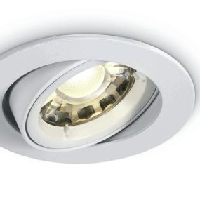ONE Light Lock Ring GU10 Range - Einbaustrahler - Ø 94 mm, Ø 82 mm Einbaumaß - weiß