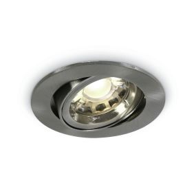 ONE Light Lock Ring GU10 Range - Einbaustrahler - Ø 94 mm, Ø 82 mm Einbaumaß - Chrom gebürstet