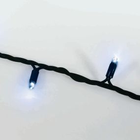 ONE Light Dekorative Lichtsterne - festliche Lichter - 1000 cm - 100 Stück - IP54 - schwarz - blaue Lichtfarbe