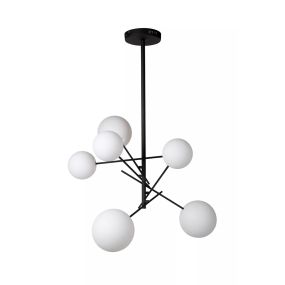 Lucide Alara - Hängeleuchte - Ø 72 x 116 cm - schwarz und opal