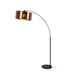 Lucide Rankos - Bogenlampe - 185 cm - schwarz und rostbraun