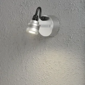 Konstsmide Monza – außenwandleuchte – 8,5 x 11,5 x 8,5 cm – 1W LED inkl. – IP54 – eloxiertes silber