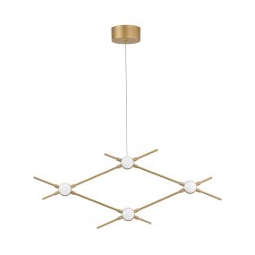 Nova Luce Atomo - Hängeleuchte - 70 x 6 x 120 cm - 4 x 2,4W LED inkl. - gold