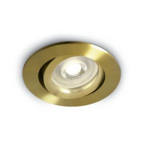 ONE Light Round Clip In Range - Einbaustrahler - Ø 84 mm, Ø 72 mm Einbaumaß - Messing gebürstet
