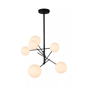 Lucide Alara - Hängeleuchte - Ø 72 x 116 cm - schwarz und opal