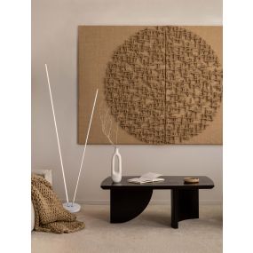 Nova Luce Intec - Stehleuchte - Ø 26 x 184 cm - 33W dimmbar LED inkl. - sand weiß