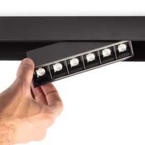Faro Neso Point-6 - Leuchte für Magnetschiene - 16,4 x 1,3 x 2,2 cm - 8W LED inkl. - 34° Abstrahlwinkel - schwarz