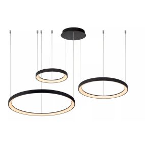 Lucide Vidal - Hängeleuchte - Ø 78 x 200 cm - 120W LED inkl - schwarz