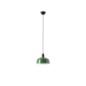 Faro Tatawin M - Pendelleuchte - Ø 25 x 211,5 cm - schwarz satiniert und grün glänzend