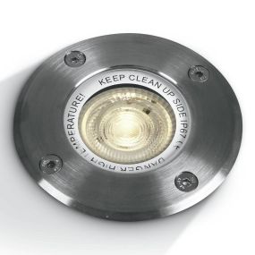 ONE Light GU10 Inground Range - Bodeneinbaustrahler für den Außenbereich - Ø 105 mm, Ø 101 mm Einbaumaß - IP67 - Edelstahl