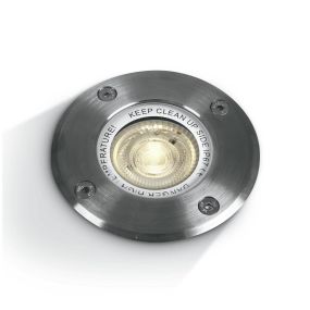 ONE Light GU10 Inground Range - Bodeneinbaustrahler für den Außenbereich - Ø 105 mm, Ø 101 mm Einbaumaß - IP67 - Edelstahl