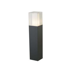 Searchlight Outdoor - Gartenpfosten - 10 x 10 x 45 cm - IP44 - dunkelgrau und weiß