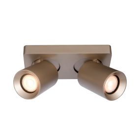 Artdelight Megano - Aufbaustrahler 2L - 20 x 10 x 11,5 cm - champagnerfarben