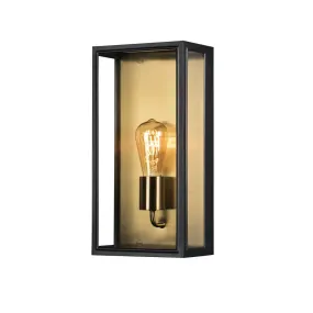 Konstsmide Capri Large - außenwandleuchte - 20,5 x 12,5 x 40 cm - IP44 - schwarz und messing