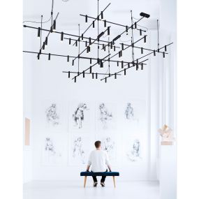 Nova Luce Puzzle - Magnetschienensystem - 150 x 150 x 10 cm - schwarz