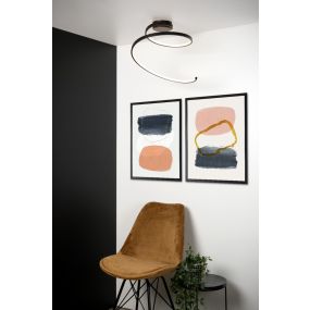 Lucide Maxence - Ø 46 x 35 cm - 24W LED inkl - 3 Stufen dimmbar - schwarz
