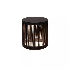 Lucide Pingi - wiederaufladbare Stehleuchte - Ø 33,5 x 36,5 cm - 3 Stufen dimmbar - IP44 - schwarz