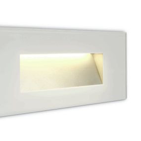 ONE Light Glass Face - Wandeinbauleuchte - 19 x 3,6 x 8 cm - 5W LED inkl. - IP65 - weiß