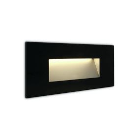 ONE Light Glass Face - Wandeinbauleuchte - 19 x 3,6 x 8 cm - 5W LED inkl. - IP65 - schwarz