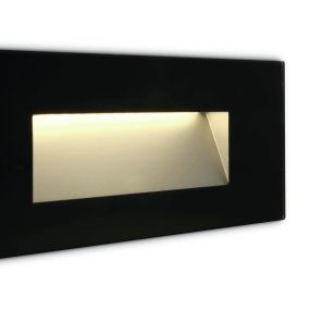 ONE Light Glass Face - Wandeinbauleuchte - 19 x 3,6 x 8 cm - 5W LED inkl. - IP65 - schwarz